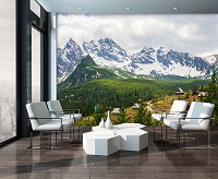 Флизелиновые фотообои 3д горы пейзаж 416x254 см Живописные Татры (10507VEXXXL) +клей