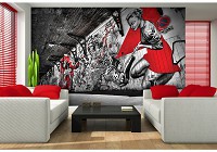 Искусство флизелиновые фотообои 254x184 см Выразительное граффити (10517V4)+клей