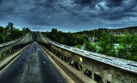 3D флизелиновые фотообои 254x184 см Старый металлический мост (10519V4)+клей - вид 1 миниатюра