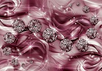 Флизелиновые фотообои искусство 254 x 184 см Светло-бордовая абстракция - Бриллианты с блеском (10577V4)+клей - вид 1 миниатюра