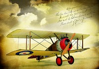 Флізелінові фотошпалери авіація 254 x 184 см Вінтажний літак (10607V4)+клей - вид 1 мініатюра