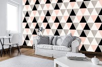 Геометрия на флизелиновых фото обоях Абстрактные треугольники Современная мозаика (10635V)+клей