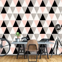 Флизелиновые фотообои 368x254 см Абстрактные треугольники Современная мозаика (10635V8) +клей
