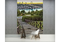 Природа флизелиновые фотообои 184x254 см Вид на город Стамбул (1065V4A)+клей