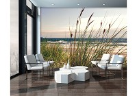 Красивые флизелиновые 3D фотообои природа Прибрежная трава (10669V)+клей