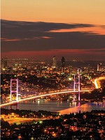 Фотообои флизелиновые 184x254 см Босфорский мост в городе Стамбул (1066V4A) - вид 1 миниатюра