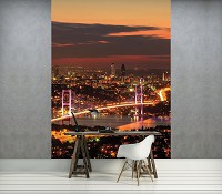 Фотообои флизелиновые 184x254 см Босфорский мост в городе Стамбул (1066V4A)