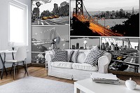 Флизелиновые фотообои на стену 416x254 см Комиксы Города Нью Йорк (10675VEXXXL) +клей