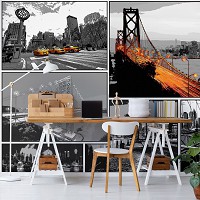 Флизелиновые фотообои 368x280 см Комиксы Города Нью Йорк (10675V10) +клей