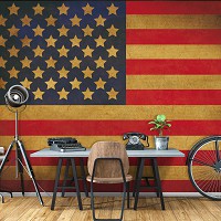 Винтажные флизелиновые фотообои 312x219 см Флаг США (10679VEXXL) +клей