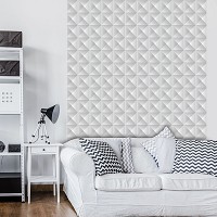 Флизелиновые фотообои 3D кубы 206x275 см Серые абстрактные треугольники (10682VEA)+клей