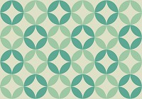 Флізелінові фотошпалери 368x254 см Зелені кола (10692V8) +клей - вид 1 мініатюра