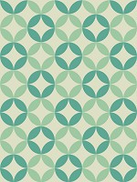 Абстрактная геометрическая мозаика флизелиновые фотообои на стену 184x254 см Зеленые круги (10692V4A)+клей - вид 1 миниатюра