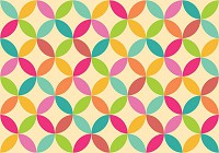 Флизелиновые фотообои узоры 520x318 см Разноцветные круги (10693VEXXXXXL) +клей - вид 1 миниатюра