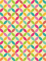 Абстрактные флизелиновые фотообои на стену красочная мозаика 206x275 см Разноцветные круги (10693VEA)+клей - вид 1 миниатюра