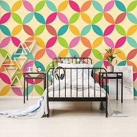 Флизелиновые фотообои узоры 520x318 см Разноцветные круги (10693VEXXXXXL) +клей