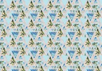 Флизелиновые фотообои 416x290 см Треугольники Пальмовые Деревья Бохо (10710VEXXXXL) +клей - вид 1 миниатюра