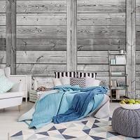 Флизелиновые фотообои под дерево 312x219 см Серые деревянные доски (10714VEXXL)+клей