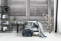 Флізелінові фотошпалери під дерево 312x219 см Сірі дерев'яні дошки (10714VEXXL)+клей - вид 6 мініатюра