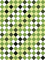 Флізелінові фотошпалери Квадрати Ромби 184x254 см Мозаїка Зелена Плитка (10715V4A)+клей - вид 1 мініатюра