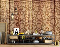 Флизелиновые фотообои узоры 312x219 см Орнамент на деревянных досках (10717VEXXL) +клей