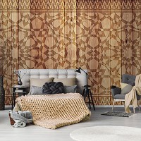 Флизелиновые фотообои дерево текстура 416x290 см Орнамент на деревянных досках (10717VEXXXXL) +клей