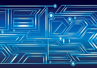 Флизелиновые фотообои Синяя геометрическая абстракция (10719V)+клей - вид 1 миниатюра