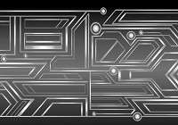 Флізелінові фотошпалери на стіні 460x300 см Чорно-біла геометрична абстракція (10720V12) +клей - вид 1 мініатюра