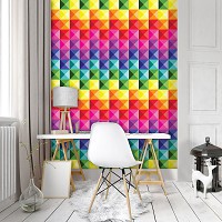 Флизелиновые фотообои в клетку 184x254 см Красочные блоки (10721V4A)+клей