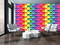 Флизелиновые фотообои Красочные блоки (10721V)+клей
