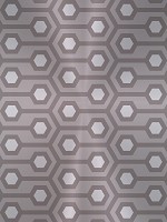 Флизелиновые фотообои клетка 184x254 см Геометрическая мозаика серые соты (10723V4A)+клей - вид 1 миниатюра