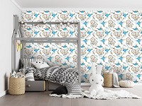 Флизелиновые фотообои 368x280 см Ловцы снов и синие птицы (10724V10) +клей