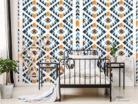 Флизелиновые фотообои ромбы 416x254 см Абстрактный геометрический узор (10725VEXXXL) +клей