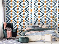 Флизелиновые фотообои в интерьере 416x290 см Абстрактный геометрический узор (10725VEXXXXL) +клей