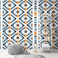 Популярные флизелиновые фотообои 368x280 см Абстрактный геометрический узор (10725V10) +клей