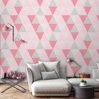 Абстрактные флизелиновые фотообои Розовые треугольники (10728V)+клей
