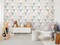 Флизелиновые фотообои 368x280 см Серые треугольники (10729V10) +клей