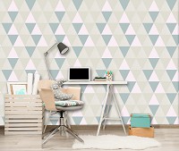 Флизелиновые фотообои геометрический узор 460x300 см Серые треугольники (10729V12) +клей