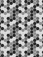 Флизелиновые фотообои геометрия 184x254 см Шестиугольная черно-белая мозаика (10731V4A)+клей - вид 1 миниатюра