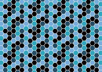 Флизелиновые фотообои геометрический узор 416x254 см Шестиугольная синяя мозаика (10733VEXXXL) +клей - вид 1 миниатюра