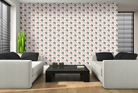 Флизелиновые фотообои с геометрическим рисунком 254x184 см Мозаика узор из кругов (10734V4)+клей