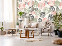 Флизелиновые фотообои абстракция 312x219 см Мозаика узор из шаров (10735VEXXL) +клей