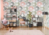 Флизелиновые фотообои для стен круги 520x318 см Мозаика узор из красочных шаров (10737VEXXXXXL) +клей