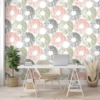 Флизелиновые фотообои в интерьере 312x219 см Мозаика узор из красочных шаров (10737VEXXL) +клей