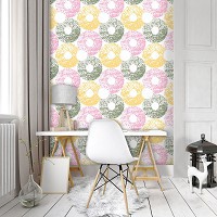 Флизелиновые фотообои для зала 206x275 см Узор мозаика из красочных шаров (10738VEA)+клей