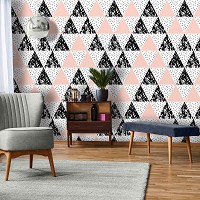 Флизелиновые фотообои 368x254 см Мозаика узор из треугольников (10739V8) +клей