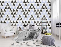 Флизелиновые фотообои 368x280 см Мозаика из треугольников (10740V10) +клей