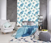 Флизелиновые фотообои 206x275 см Синие листья (10746VEA)+клей