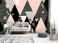 Флизелиновые фотообои 368x254 см Декор из треугольников (10752V8) +клей