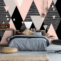 Флизелиновые фотообои абстрактные Декор из треугольников (10752V)+клей